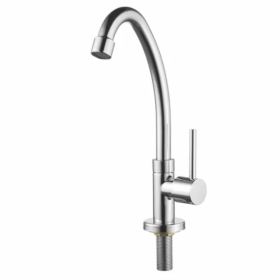 Fabricantes de torneira de pia de cozinha preta fosca grande torneiras de cozinha modernas por atacado GLS1196s96 torneira fria única escovada torneira de cozinha de ouro ecologicamente correta da China