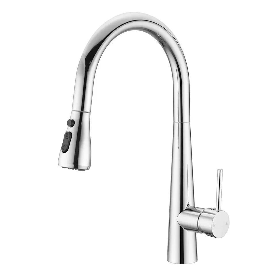 Stainless Steel 304 Matte Black Finish High End Kitchen Water Faucet Mixer Tap Pull out Kitchen Faucet